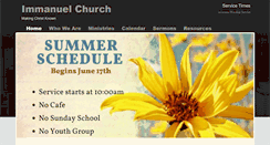 Desktop Screenshot of immanuelchurch.com