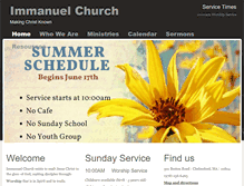 Tablet Screenshot of immanuelchurch.com